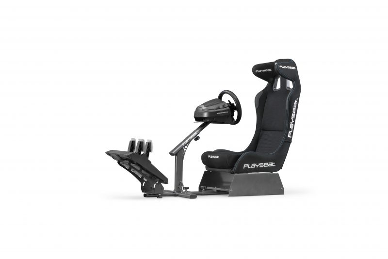 playseat evolution pro black actifit racing simulator front angle view thrustmaster scaled Playseat Oficial
